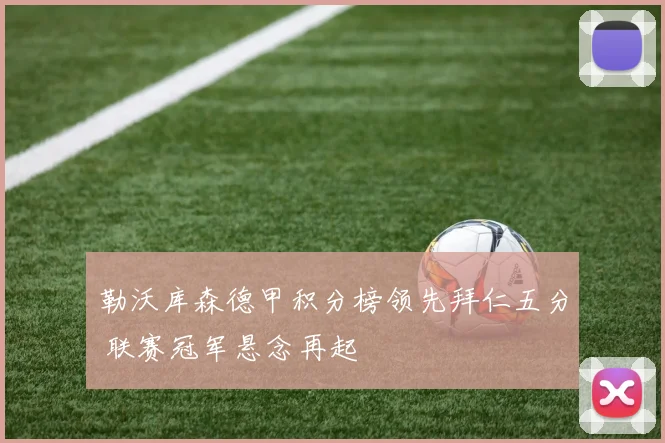 勒沃库森德甲积分榜领先拜仁五分 联赛冠军悬念再起